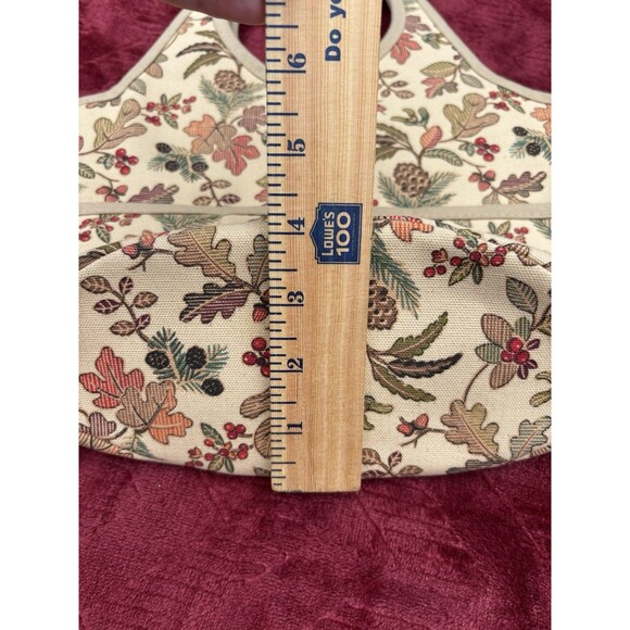 Longaberger Autumn Path Booking Tote Woodsy Open Top Acorn Leaves Fall EUC - Picture 10 of 10